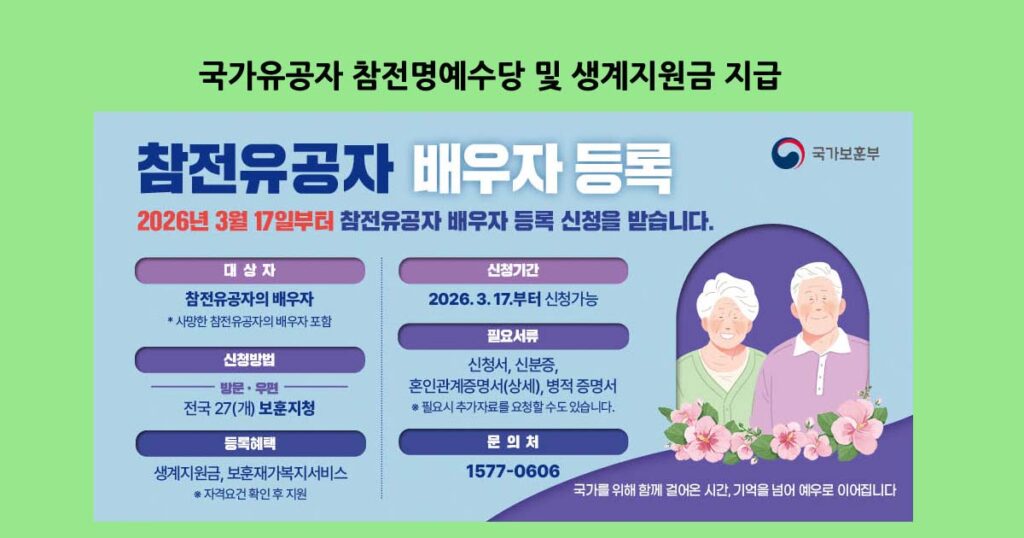 참전유공자배우자등록