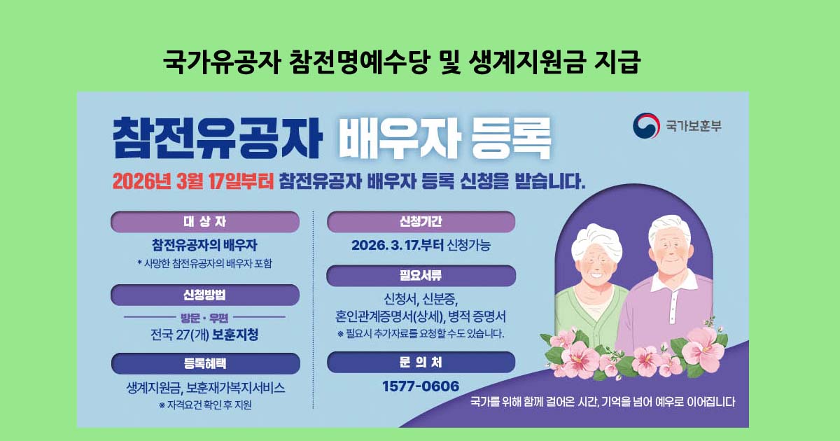참전유공자배우자등록