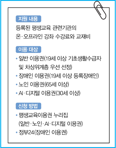 2026년 평생교육이용권, 대학생 35만원 신청 가능할까? 2