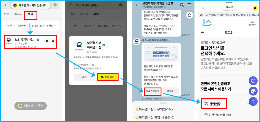 정부 복지혜택 놓치지 않는 카카오톡 알림 설정 4