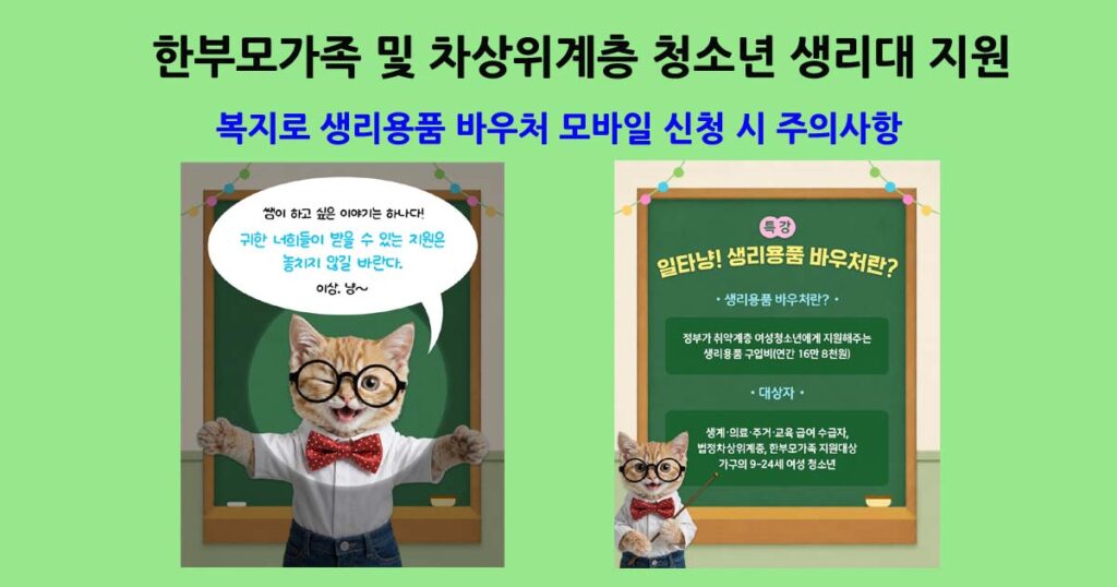 여성청소년생리대지원