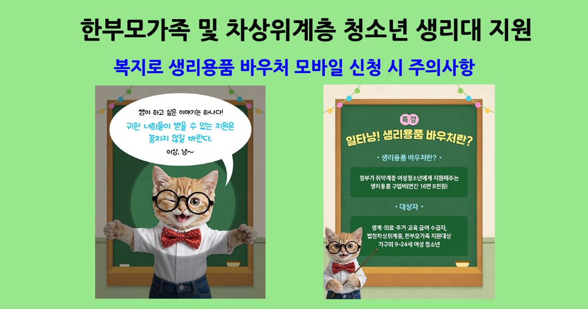 여성청소년생리대지원